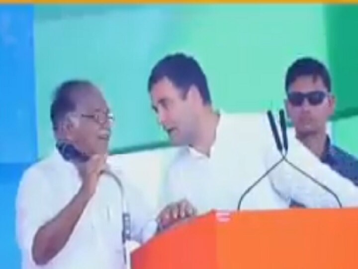 Translator PJ Kurien at Rahul's Kerala rally fails to comprehend Gandhi's speech, Oppn mocks Translator PJ Kurien at Rahul's Kerala rally fails to comprehend Gandhi's speech; Oppn mocks