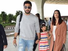 PHOTOS: Aishwarya-Abhishek and their darling daughter Aaradhya snapped at the airport ahead of their wedding anniversary!