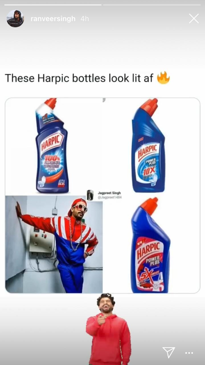 Ranveer Singh trolls himself by comparing his look to a toilet cleaner!