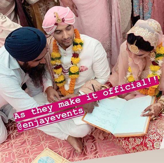 The ‘Kasam Tere Pyaar Ki’ actor and Ripci got hitched in the presence of their close friends and family members. (Source- Instagram)