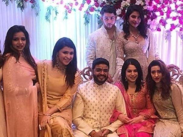 Here’s another picture of PeeCee and Nick with the soon-to-be married couple- Siddharth and Ishita!