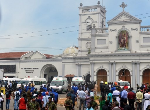 According to the island nation's The Daily Mirror newspaper, explosions were reported as hundreds of worshipers gathered at the St. Anthony's Church in Kochchikade, Kotahena, St. Sebastian's Church in Katuwapitiya in Katana, and a third one in Batticaloa to commemorate Easter Sunday. (Photo by ISHARA S. KODIKARA / AFP)