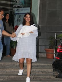 FIRST PICS: Surveen Chawla & hubby Akshay Thakker take their newborn baby girl Eva home
