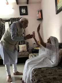 IN PICS: PM Modi meets mother Heeraben before casting vote in Ahmedabad, seeks blessings
