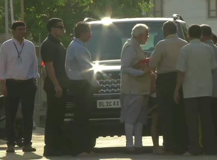 Massive preparations were done and crowds gathered ahead of Modi’s visit to Ahemadabad