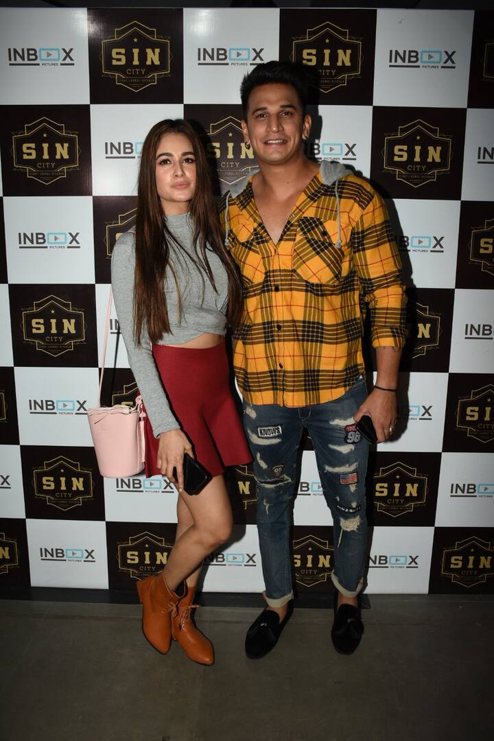 Small screen's power couple Prince Narula and Yuvika Chaudhary who recently got married looked adorable together while posing for media at the bash