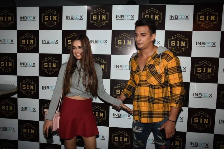 Prince-Yuvika made a stylish entry at the party