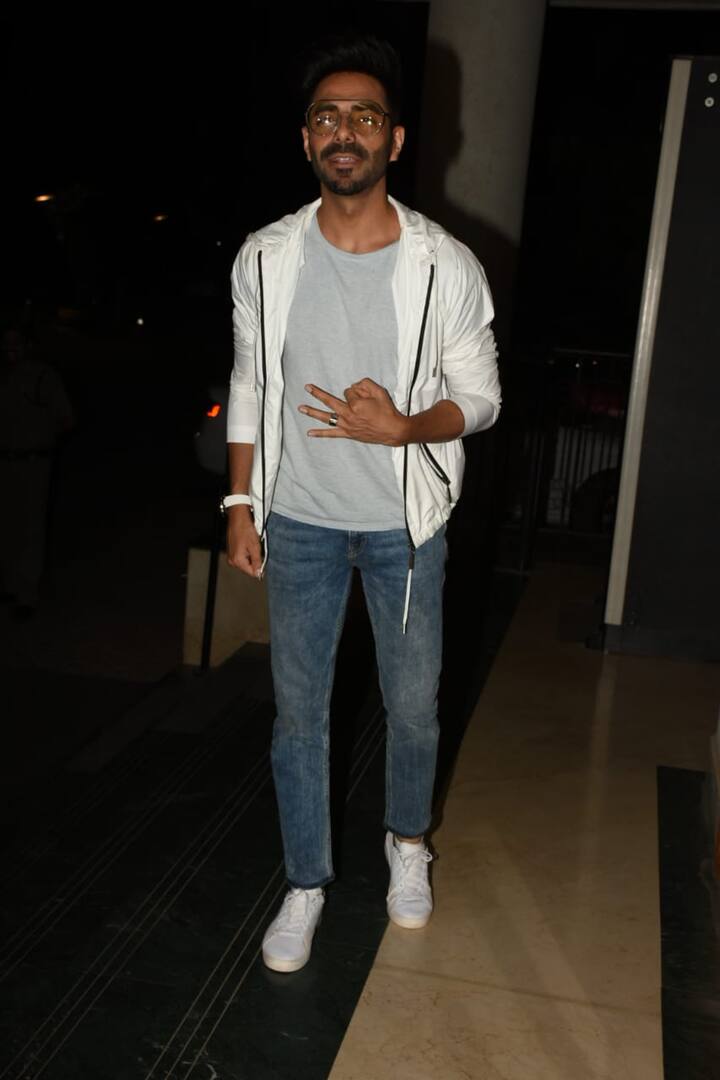 Actor Aparshakti Khurrana at Manoj's 50th birthday bash