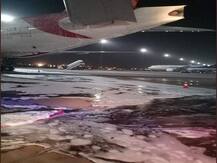 WATCH: Air India Delhi to San Francisco flight catches fire during maintenance work at IGI airport