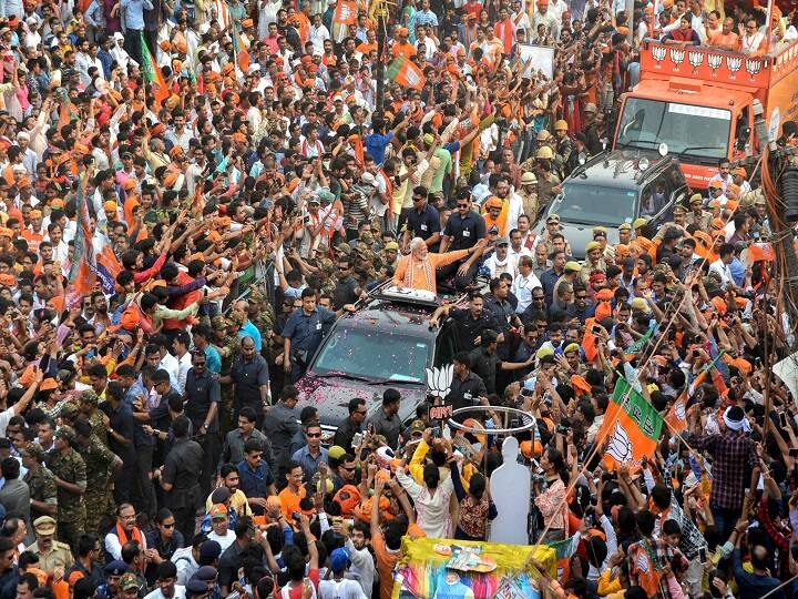 Lok Sabha elections: PM Modi takes Varanasi by storm with mega roadshow Lok Sabha elections: PM Modi takes Varanasi by storm with mega roadshow