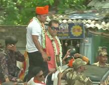 Lok Sabha elections: Wrestler Great Khali campaigns for BJP\'s Jadavpur candidate Anupam Hazra