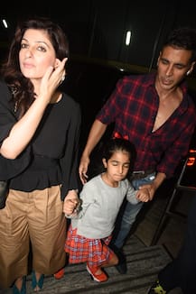 PICS: Akshay Kumar, wife Twinkle Khanna & daughter Nitara attend \'Avengers: Endgame\' screening in Mumbai