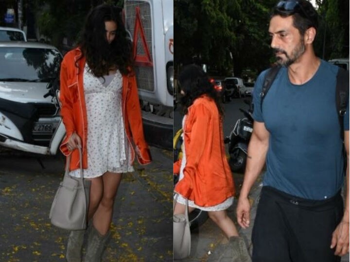 Arjun Rampal PREGNANT girlfriend Gabriella Demetriades flaunts BABY BUMP  Arjun Rampal's PREGNANT girlfriend Gabriella Demetriades flaunts her BABY BUMP as the couple gets clicked together in Mumbai!