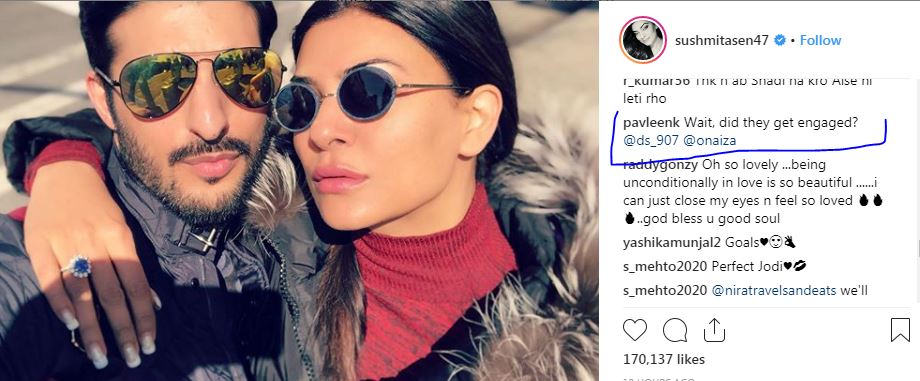 ‘Are they ENGAGED?’- Fans wonder after Sushmita Sen flaunts her ring in new PIC with beau Rohman Shawl
