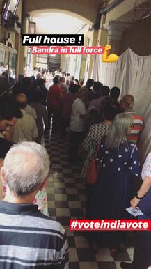 Lok Sabha Elections 2019- Pregnant Sameera Reddy & Esha Deol step out to vote, flash inked fingers flaunting their baby bump