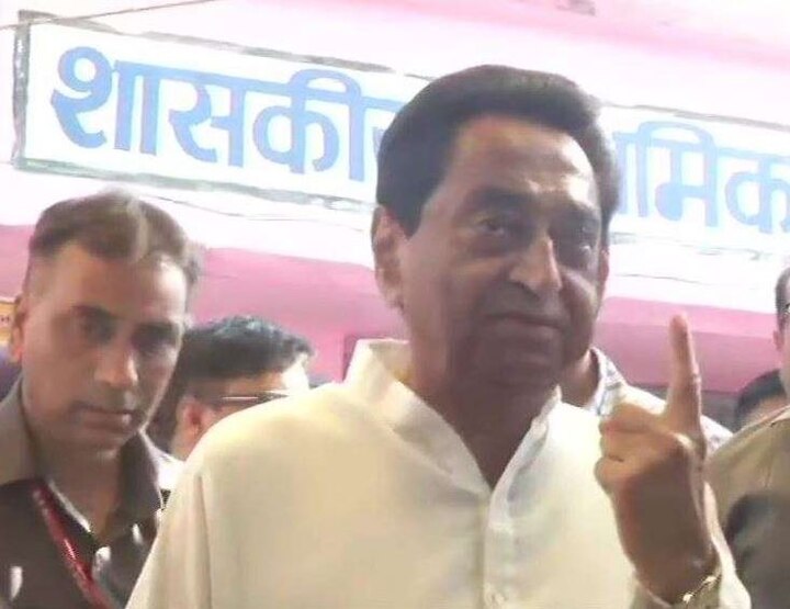 Lok Sabha elections 2019 MP CM Kamal Nath casts vote with camera flash as power trips MP CM Kamal Nath casts vote with camera flash as power trips