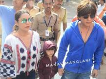 Here\'s why SRK took Abram Khan along for casting vote on Monday, Says son had a confusion!