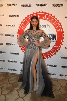 PHOTOS: AHEM! Radhika Apte flaunts her B tattoo in her BOLD thigh-high slit gown at Cosmopolitan Beauty Awards 2019!