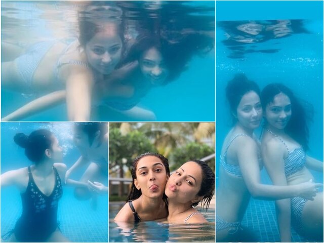 Have you seen these stunning UNDERWATER PICS of Kasautii Zindagii Kay actresses Hina Khan, Erica Fernandez and Pooja Banerjee posing like mermaids? Kasautii Zindagii Kay actresses Hina Khan, Erica Fernandez and Pooja Banerjee underwater pics