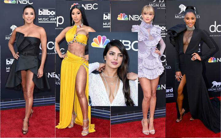 The who's who of Hollywood divas, from Taylor Swift to Cardi B, Eva Longoria and Ciara hit the red carpet of The Billboard Music Awards 2019 putting their best foot forward. And while our very own desi girl Priyanka Chopra stole the limelight Hollywood couple Cardi B and Offset left tongues wagging with their passionate PDAs including plenty of smooches! 