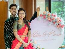 PICS: TV actor Kiran Srinivas gets engaged to Kannada actress Hitha Chandrashekar in a private ceremony!