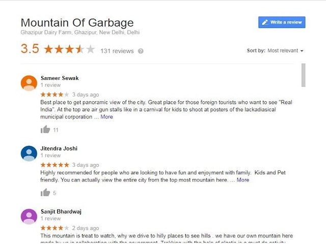 Ghazipur garbage dump getting rave reviews on Google Ghazipur garbage dump getting rave reviews on Google