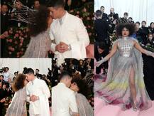 IN PICS: Priyanka Chopra steals a kiss from Nick Jonas on the iconic steps of MET Gala 2019