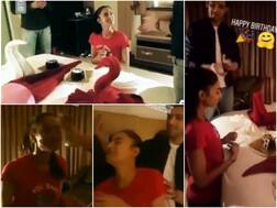 PICS & VIDEOS: Kasautii Zindagii Kay's Parth Samthaan smears cake on alleged girlfriend Erica Fernandes' face as they celebrate her birthday in Mussoorie!