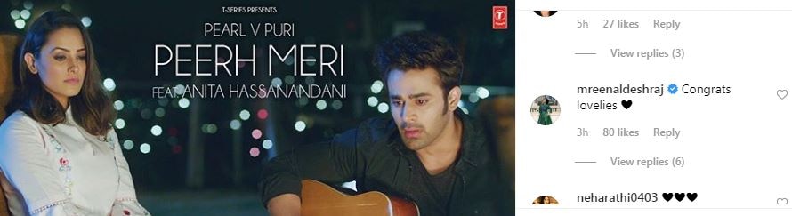 Naagin 3' actors Pearl V Puri & Anita Hassanandani feature in his FIRST single 'Peerh Meri