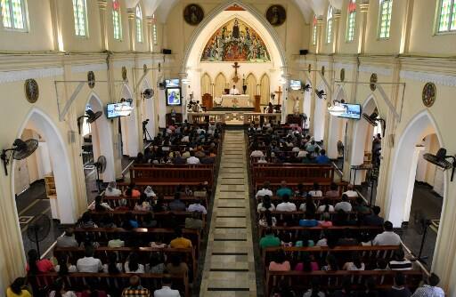 Colombo: The Catholic Church in Sri Lanka has held the first regular Sunday Mass since the Easter suicide bombings of churches and hotels killed more than 250 people. / AFP IMAGE