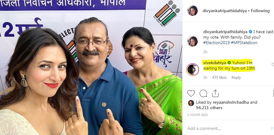 PIC: Divyanka Tripathi casts her vote in Lok Sabha Elections 2019; Flashes inked finger!