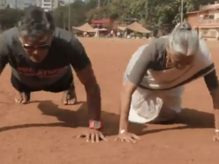 Mother's Day 2019 Milind Soman's 80-year-old mom does push-ups! WATCH: On Mother's Day Milind Soman's 80-year-old mom does 16 push-ups on a beach!