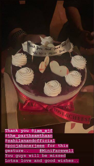 Sahil, Pooja, Erica & Parth planned a 'mini farewell' for Hina Khan and the 'Yeh Rishta Kya Kehlata Hai' actress has posted various pictures from the same as her Instagram stories. (Photo: Instagram)