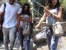 Daddy duties! Arjun Rampal\'s PREGNANT girlfriend Gabriella Demetriades flaunts BABY BUMP as the couple gets clicked post lunch date!