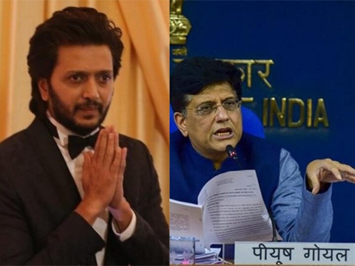 Actor Riteish Deshmukh responds to Union Minister Piyush Goyal's remarks against his father Actor Riteish Deshmukh responds to Union Minister Piyush Goyal's remarks against his father