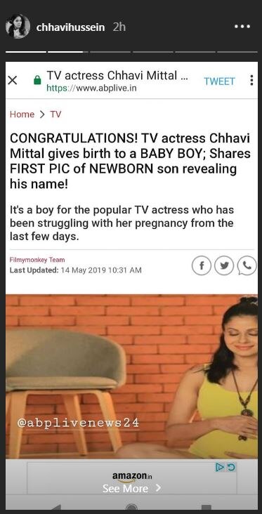Chhavi Hussein's husband Mohit also shares pic with newborn son 'Arham', born in the 10th month of pregnancy!