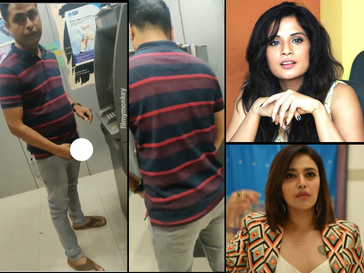 Man flashing dick at a 23 yr old girl in Mumbai's Mulund ATM arrested! B'wood celebs Richa Chadha, Swara Bhaskar shared video too! Viral Video: Man flashing private part at a girl in Mumbai's ATM arrested! B'wood celebs Richa Chadha, Swara Bhaskar laud the brave girl!