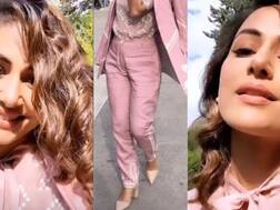 Cannes Film Festival 2019: TV actress Hina Khan shares her FIRST look from Cannes in a pink pantsuit!