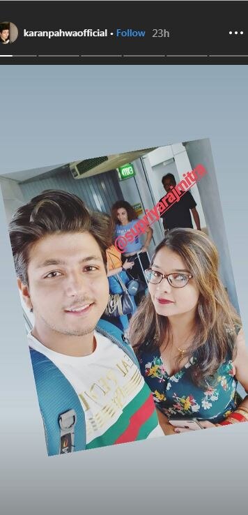 PICS: Newly-married 'Yeh Rishta...' actor Karan Pahwa & wife Supriya off to Singapore for their honeymoon!