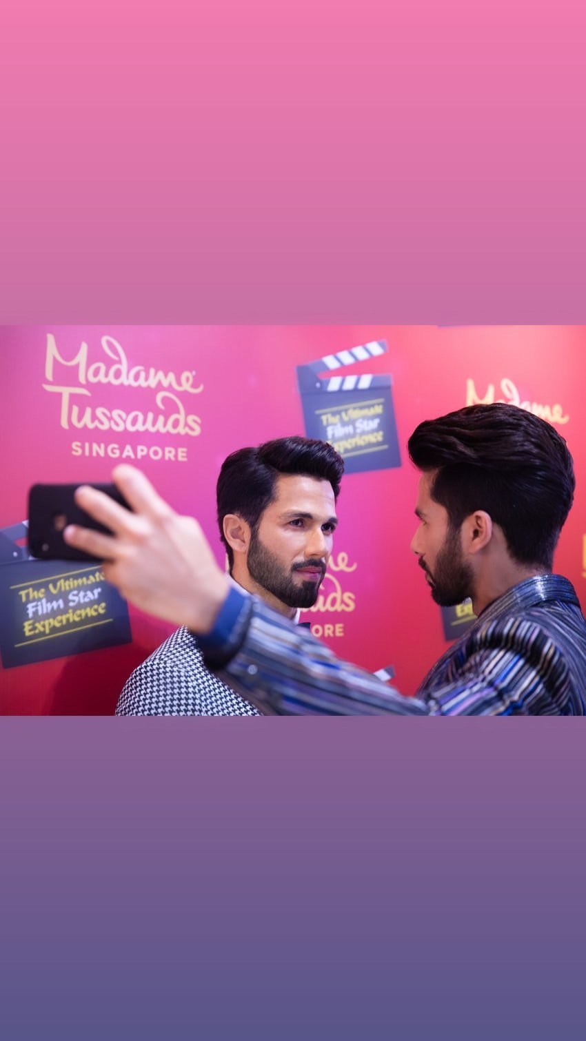 Pics-Videos! Shahid Kapoor unveils his first wax statue at Madame Tussauds Singapore with wife Mira Rajput, Here's why kids Zain & Misha are missing!