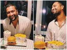 Vicky Kaushal cuts burger-and-fries cake on 31st birthday; Bollywood celebs pour wishes!