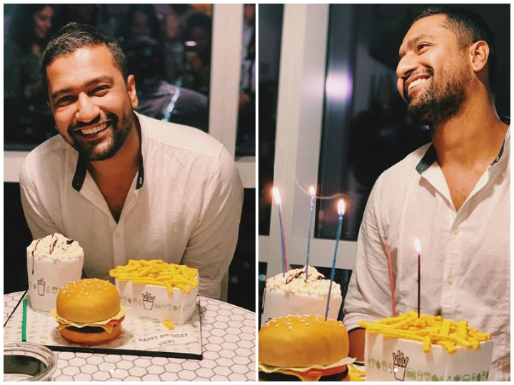 Vicky Kaushal cuts burger-and-fries cake on 31st birthday, Bollywood celebs pour wishes! Vicky Kaushal cuts burger-and-fries cake on 31st birthday; Bollywood celebs pour wishes!