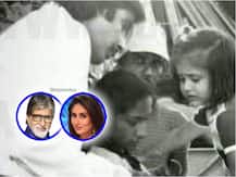 Amitabh Bachchan putting medicine on 3yr old Kareena Kapoor Khan on \'Pukar\' sets in 1983 is the cutest thing you\'ll see today