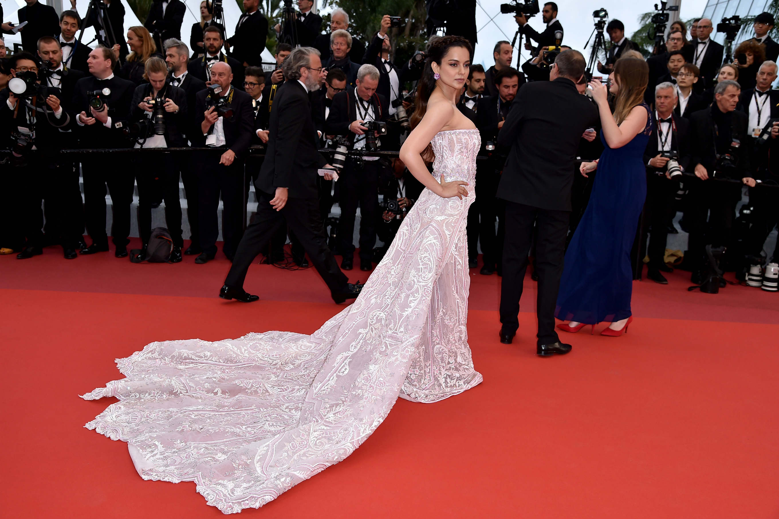 Cannes 2019! PHOTOS: Like a QUEEN! Kangana Ranaut looks breathtakingly gorgeous in a white embellished gown on the RED CARPET!