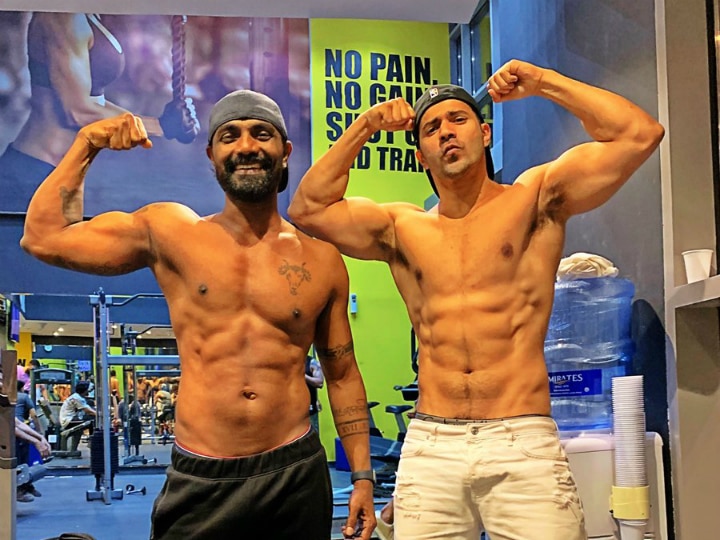 Street Dancer - Varun Dhawan's shirtless picture with his 'fit' director Remo D'Souza! SEE PIC! PIC: 'Street Dancer' director Remo Dsouza's fitness level motivates Varun Dhawan!