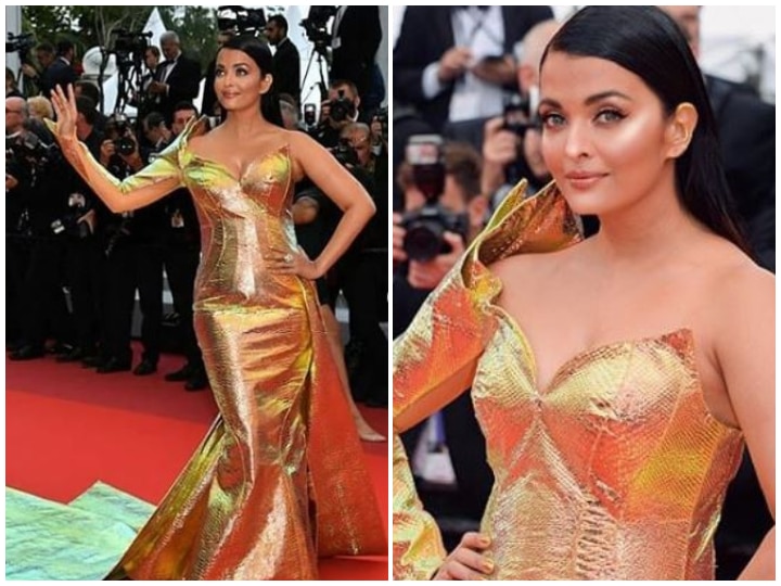 Cannes Film Festival 2019 - Aishwarya Rai Bachchan stuns in a golden metallic fish-cut gown as she walks the red carpet! SEE PICS! PICS: Aishwarya Rai stuns in a golden metallic fish-cut gown as she walks the red carpet at Cannes 2019!