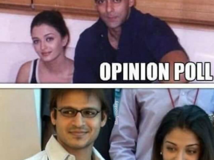 Vivek Oberoi shares a meme mentioning him & Aishwarya Rai Bachchan's ex flame Salman Khan along with husband Abhishek Bachchan! SHOCKING! Vivek Oberoi shares a meme on Elections that mentions Aishwarya Rai Bachchan & her ex flames!