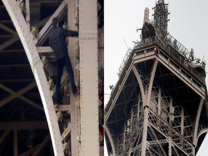 Man climbs Eiffel Tower, taken into custody after sparking evacuation Watch | Man climbs Eiffel Tower, taken into custody after sparking evacuation