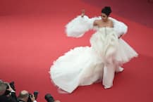 Cannes 2019: After dazzling in GOLD, Aishwarya Rai Bachchan is a VISION IN WHITE in a ruffled gown in her second RED CARPET appearance!