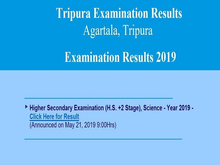 TBSE Tripura 12th HSC Result 2019 DECLARED: Class 12th Science Result 2019 released at tripuraresults.nic.in, check direct link here TBSE Tripura 12th HSC Result 2019 DECLARED: Class 12th Science Result 2019 released at tripuraresults.nic.in, check direct link here